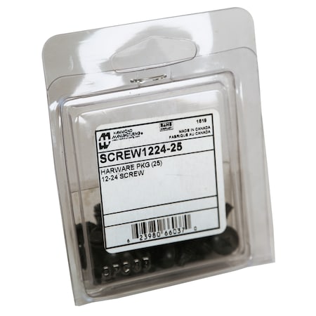 Hammond 12-24 Rack Screws, 25-Count SCREW1224-25